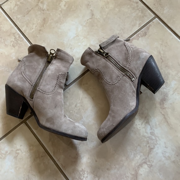 Sam Edelman Gray Suede Booties Size 7 - Picture 6 of 12